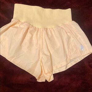 Women’s High-Waist Peach Running Shorts